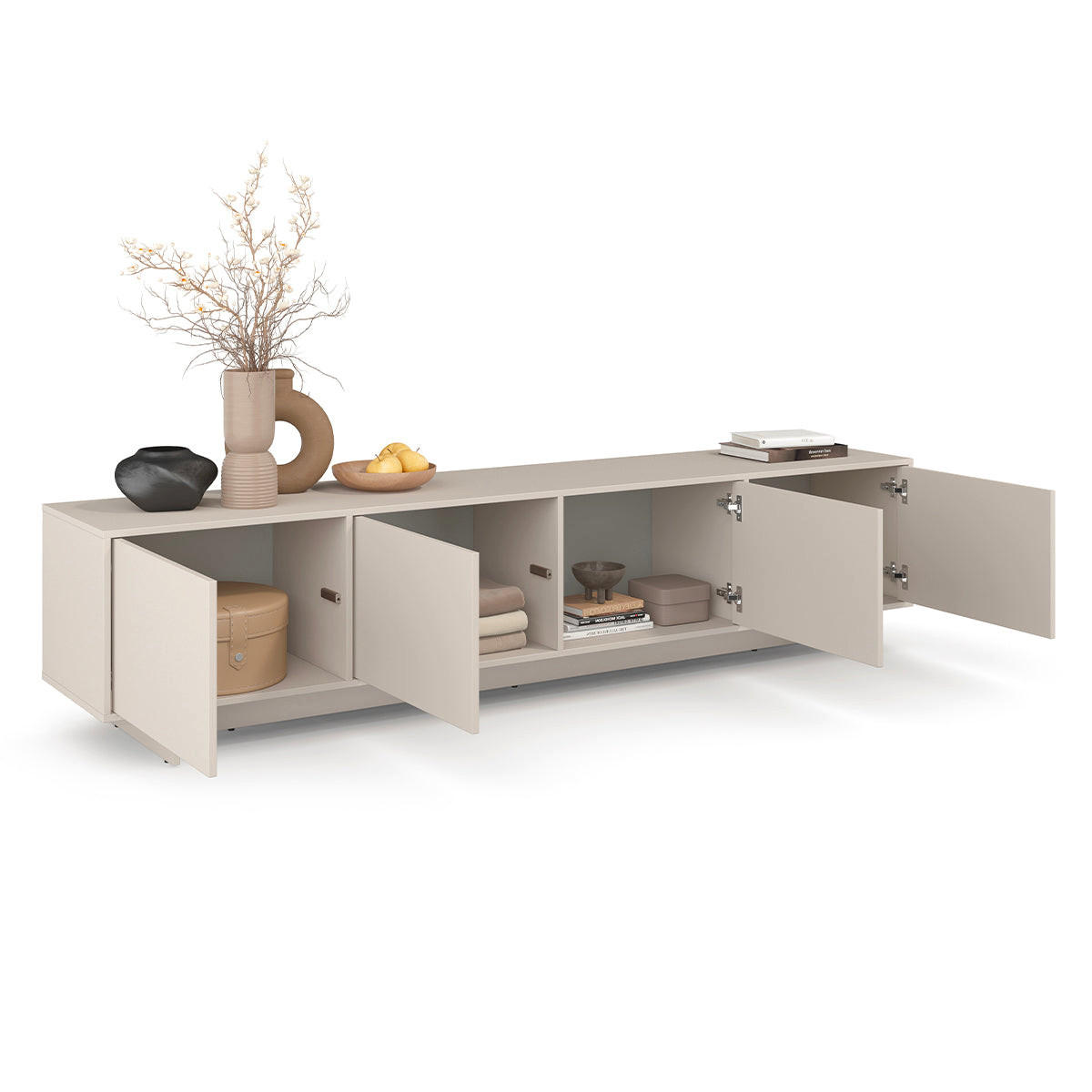 TV STOLEK Tadao Kašmír - kašmírová, kompozitní dřevo (221/50.5/41.5cm) - Petits-meubles