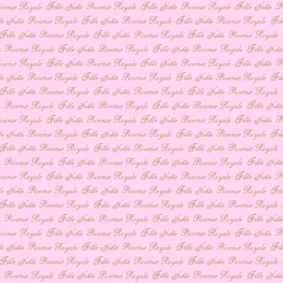 TAPETE Prinzessinnen Wörter 53 cm x 10.05 m - Pink, Papier (53/0.1cm) - ESTAhome