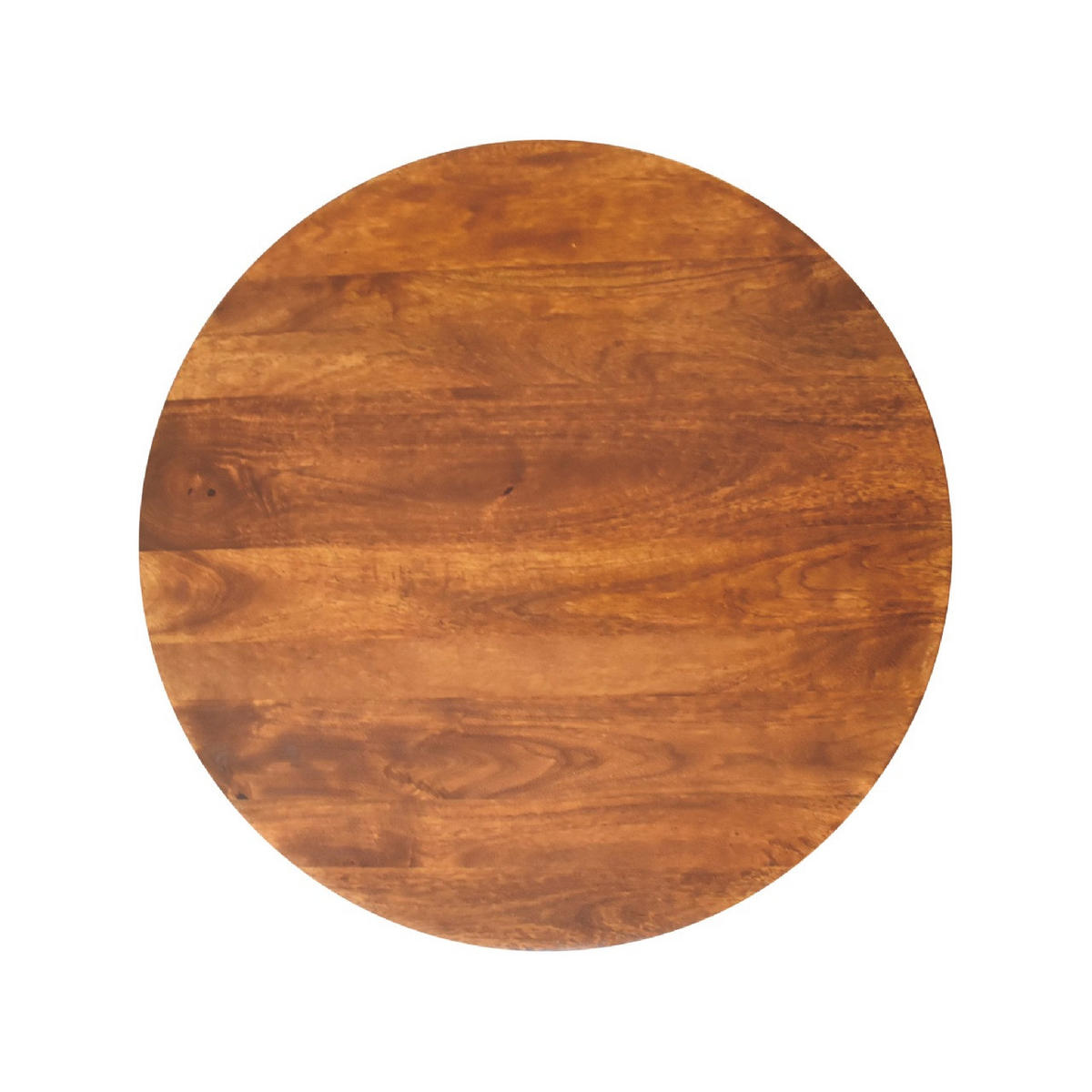 COUCHTISCH Ball Kastanienholz-Finish - Kastanienfarben/Messingfarben, Holz/Metall (80/80/23cm) - Artisan Furniture