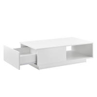 COUCHTISCH Biskra 95/55/31 - Weiß Hochglanz, Holzwerkstoff (55/95/31cm) - [en.casa]