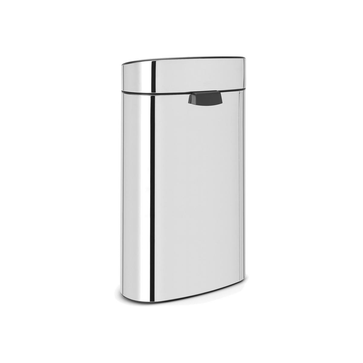 ABFALLEIMER Touch Bin, Brilliant Steel, 40 L - Silberfarben, Metall (48.3/76.5/32.8cm) - Brabantia