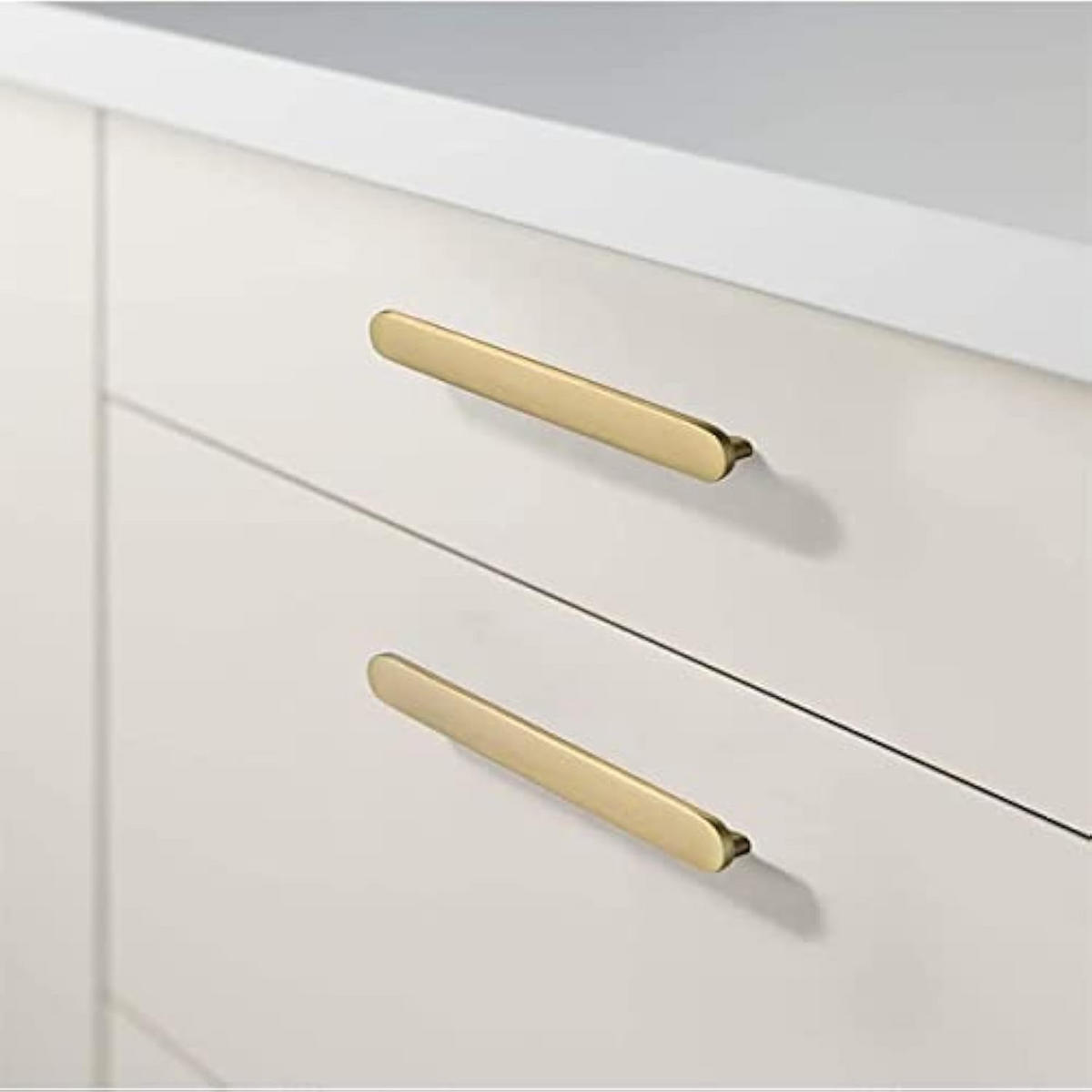 MÖBELGRIFF Gold 6er-Set 64 mm gebürstetes Messing - Goldfarben, Metall (1.8/1.6/9.3cm)