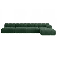 ECKSOFA modulares Sofa Razon-L3 - 380x160x70 cm Grün Cord - Grün, Holzwerkstoff/Textil (380/160cm) - ALTDECOR