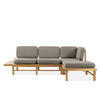 LOUNGESOFA ATREDA rechts - Grau, Holz/Textil (245/74/150cm) - KONSIMO®