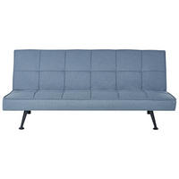 3-SITZER-SCHLAFSOFA blau Hasle - Blau/Schwarz, Textil (168/77/88cm) - Beliani