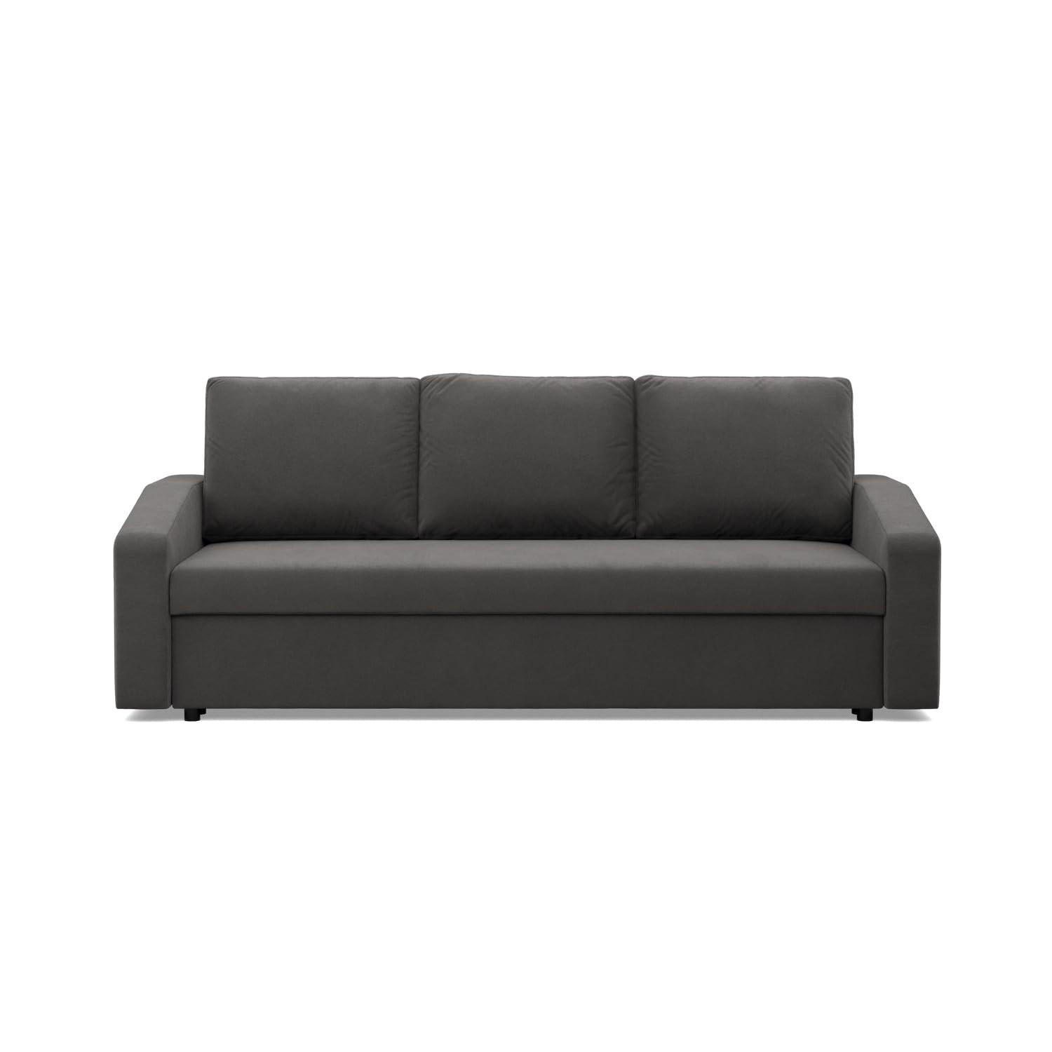 SOFA 3-SITZER MIT SCHLAFFUNKTION NEO, Grau - Grau, Textil (220/92/92cm) - Mebligo