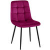 STUHL Samt Lila - Lila/Schwarz, Textil/Metall (45/84/55cm) - CLP