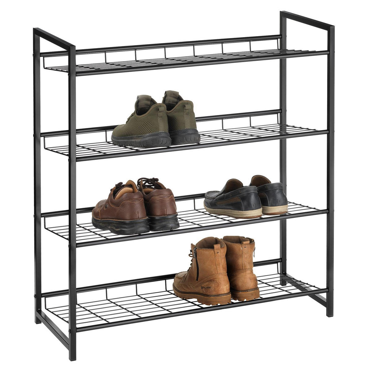 SCHUHREGAL ORDO - Schwarz, Metall (81/84/30cm) - CARO-Möbel