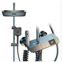 ÜBERKOPFBRAUSESET Digitalanzeige Grau - Grau, Metall (32/82/21cm) - Kaket
