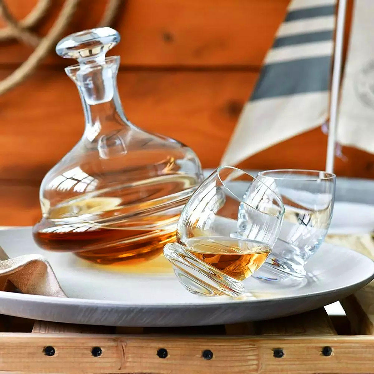 WHISKYGLÄSER Roly-Poly, 6er-Set, 200 ml, Handgemacht - Transparent, Glas (0.2L) - Krosno Glass