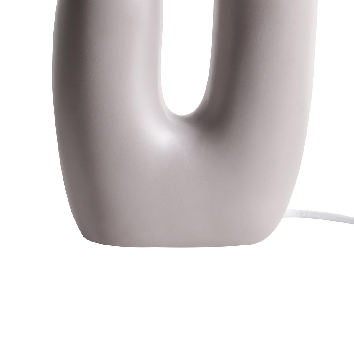 TISCHLAMPE Grau Tulun - Weiß/Grau, Kunststoff (16/16/40cm) - Beliani