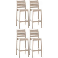BARHOCKER 4 Kunststoff Schlamm - Chromfarben/Schlammfarben, Kunststoff (45/105/51cm) - CLP