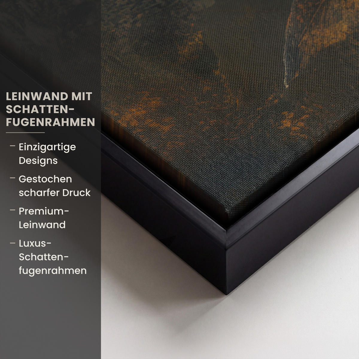 LEINWAND Bilder mit Rahmen - Golden Leaf Komposition - Botanical Luxury - 40x60 - Goldfarben, Textil (40/60cm) - MuchoWow