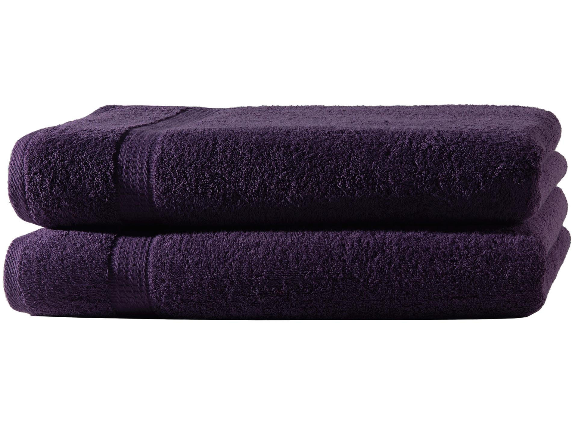 BADETUCH 100x150 cm Frottier Handtücher im 2er Set aus 100% Baumwolle, Lila 500g/m2 - Lila, Textil (100/150cm) - Carpe Sonno