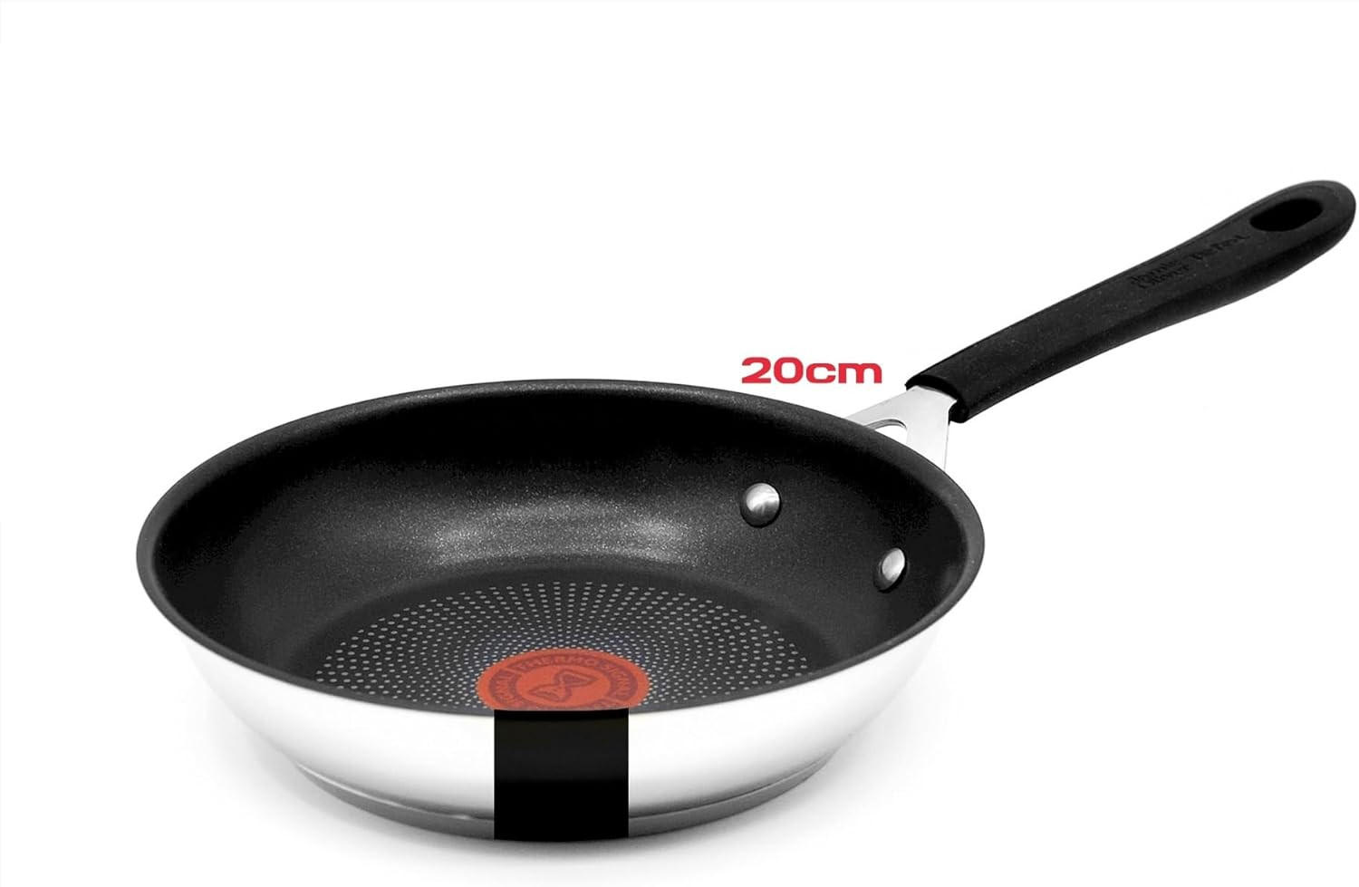 BRATPFANNE E30 Jamie Oliver Silber 20cm - Silberfarben/Schwarz, Keramik/Metall (20cm) - Tefal