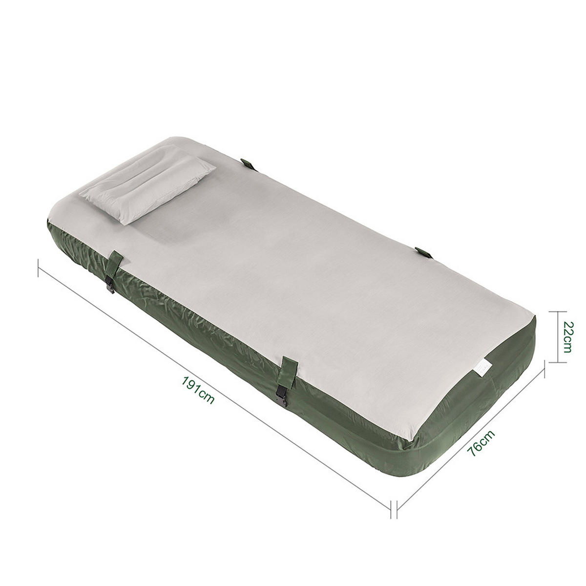 CAMPINGBETT mit Zelt und aufblasbarer Matratze OGS32-II - Ahornfarben, Fell (193/86cm) - SoBuy