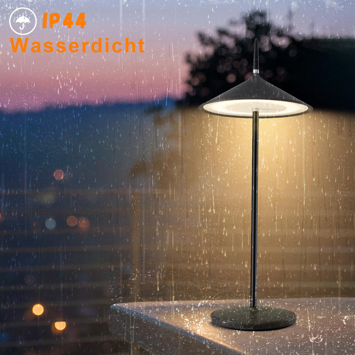 LED TISCHLEUCHTE Nauser (2er-Set) - Schwarz, Kunststoff (15.4/15.4/37.6cm) - Nettlife