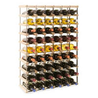 WEINREGAL Vinotega Mod Metal 92,5x62,5x24,5 cm 6x9 Flaschen Massives Kiefernholz Natur - Naturfarben, Holz (62.5/92.5/24.5cm) - PROREGAL
