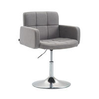 LOUNGESESSEL Riyadh Stoff Grau Barhocker Sessel Lounger - Grau, Textil (58/80/48cm) - DELUKE