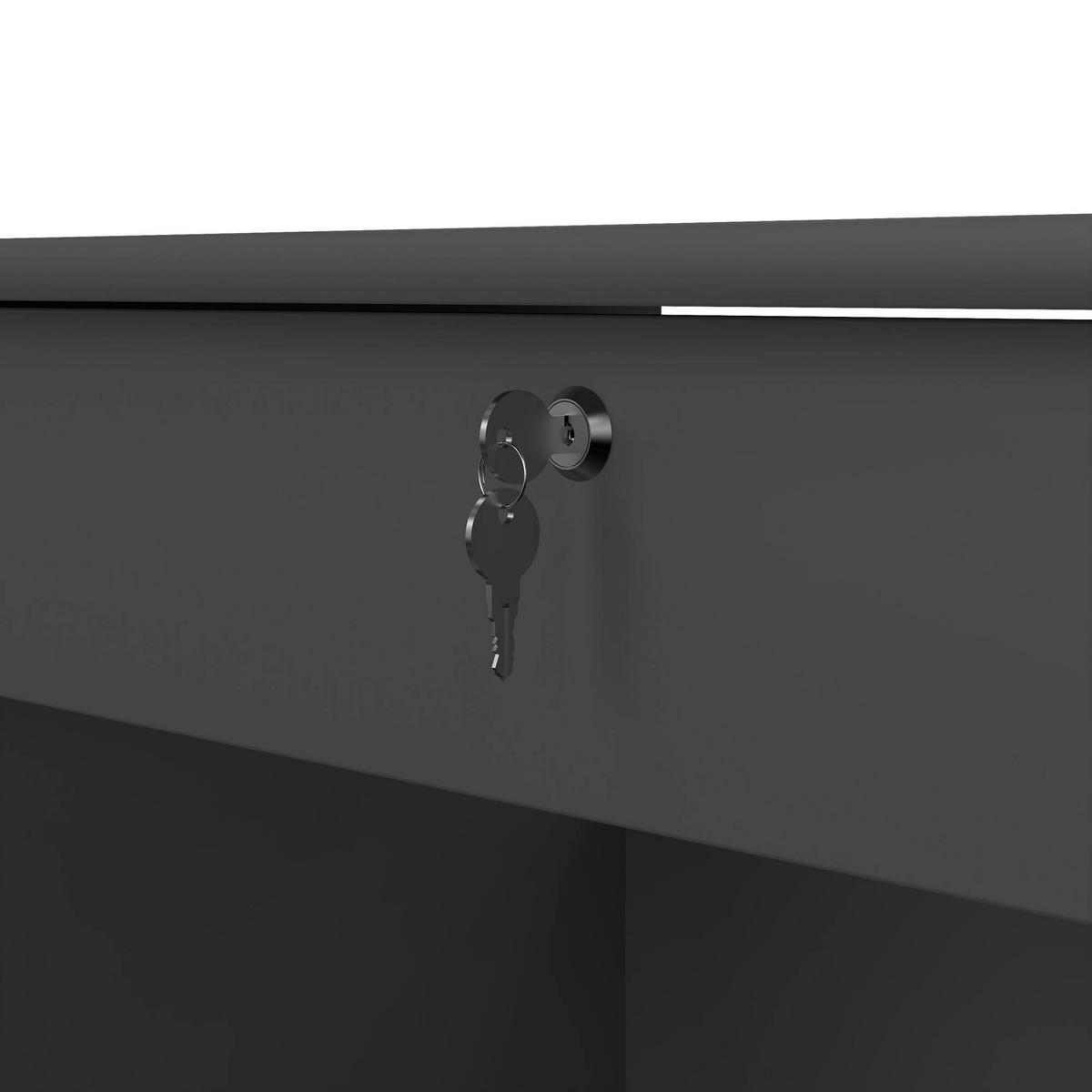 SCHREIBTISCH Grau 48.5/109.3/75.6 cm - Grau, Holzwerkstoff (48.5/109.3/75.6cm) - DMORA