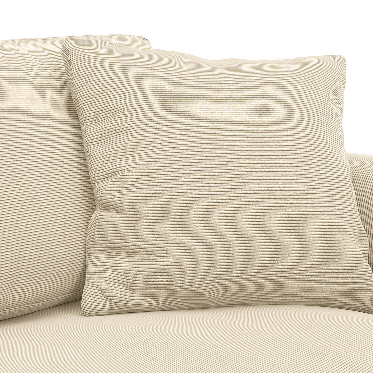 2,5-SITZER SOFA - Beige/Schwarz, Kunststoff/Textil (189/79/106cm) - home24