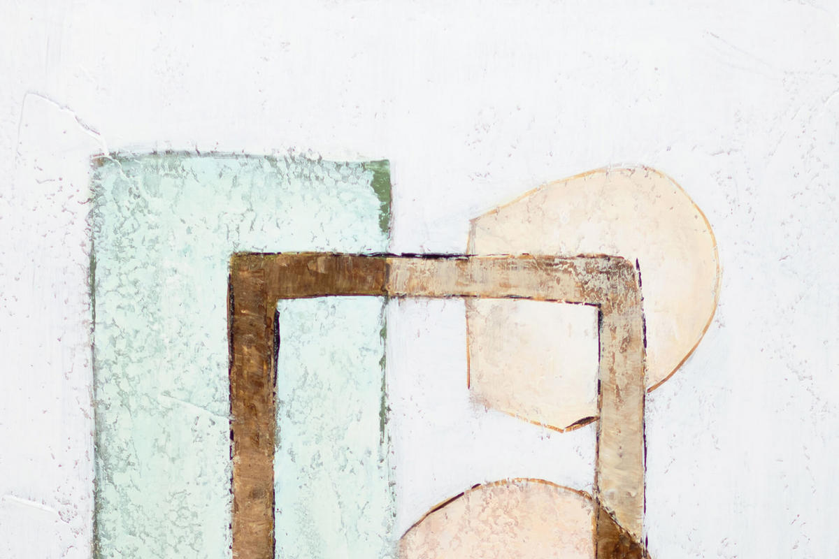 ACRYLBILD HANDGEMALT 60/90 cm - Pink/Grün, Holz/Textil (60/90cm) - KUNSTLOFT