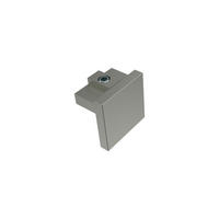 ENDSTÜCKE FÜR GARDINENSTANGEN 20x20 mm, Sono Satin-Silber, Packung 2 Stück - Silberfarben, Metall (1.4/2/2cm) - INTERDECO