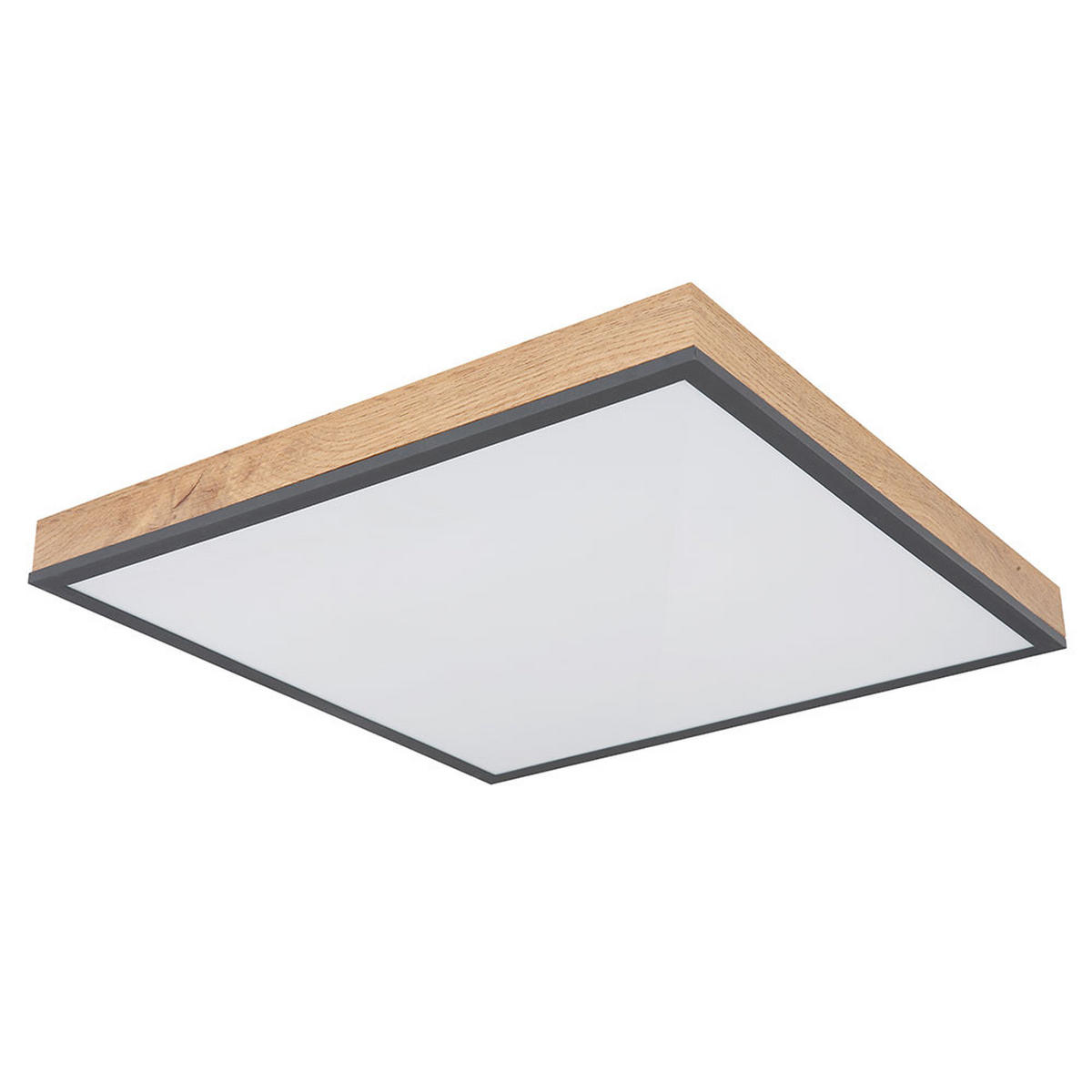 LED DECKENLEUCHTE DORO MDF Grau - Grau, Metall (45/45/6.5cm) - Globo Lighting