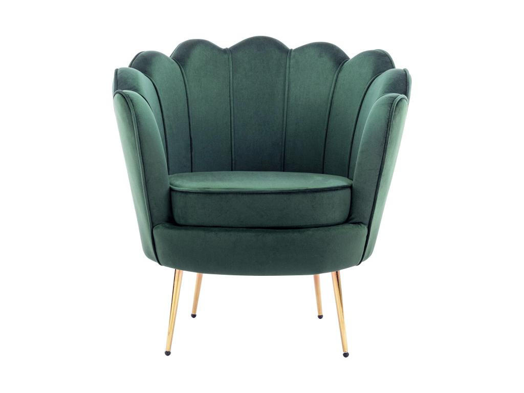 Thumbnail - Pascal Morabito Muschelsessel, Grün, Textil, Uni, 1-Sitzer, 75x76.5x78 cm, Wohnzimmer, Sessel, Polstersessel