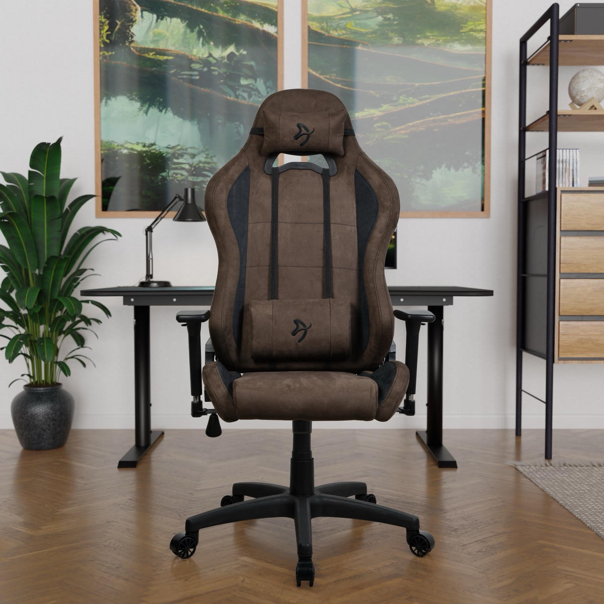 GAMINGSTUHL Torretta Supersoft™ Braun - Schwarz/Braun, Kunststoff/Textil (70/135/50cm) - Arozzi