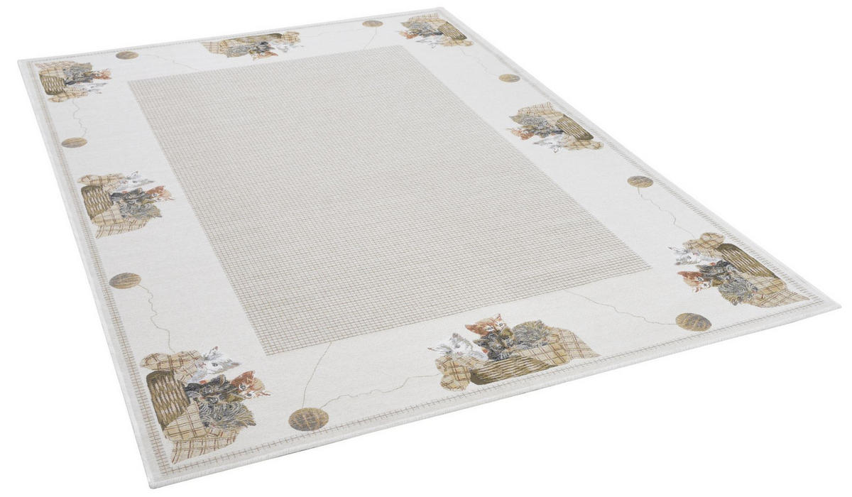 WEBTEPPICH Flomi Cat 120x180 cm - Beige, Textil (120/180cm) - THEKO