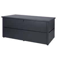 GARTENTRUHE ABSCHLIEßBAR eckig Anthrazit - Anthrazit, Metall (165/69/85cm) - MCW