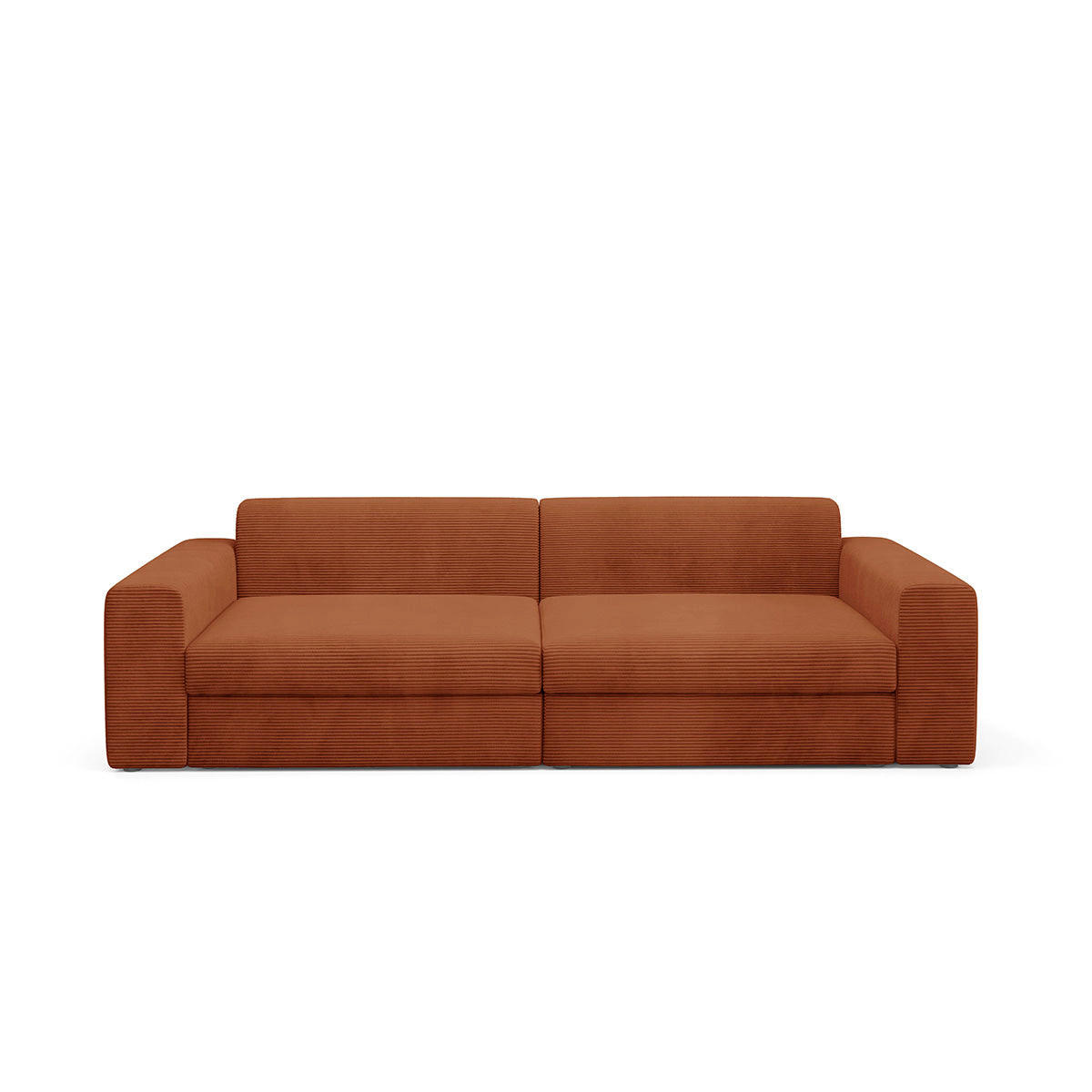 SOFA Paola 3 Sitzplätze Ziegelrot - Rot, Holz (272/86/120cm) - Petits-meubles