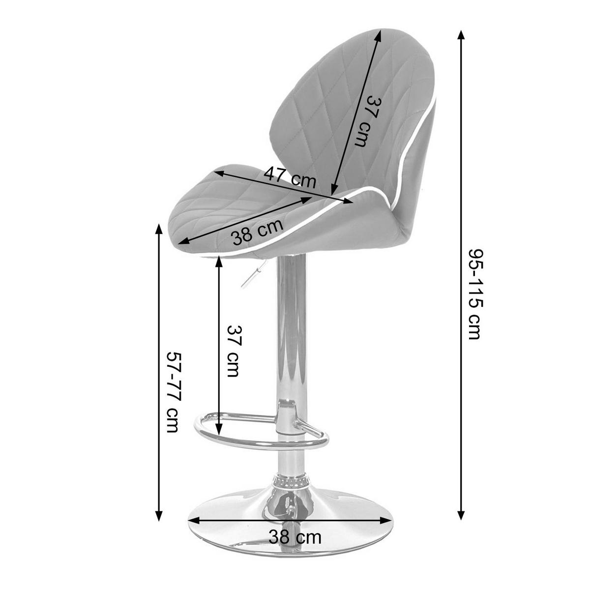 BARHOCKER Schwarz 2er-Set - Schwarz, Textil (47/115/44cm) - MCW