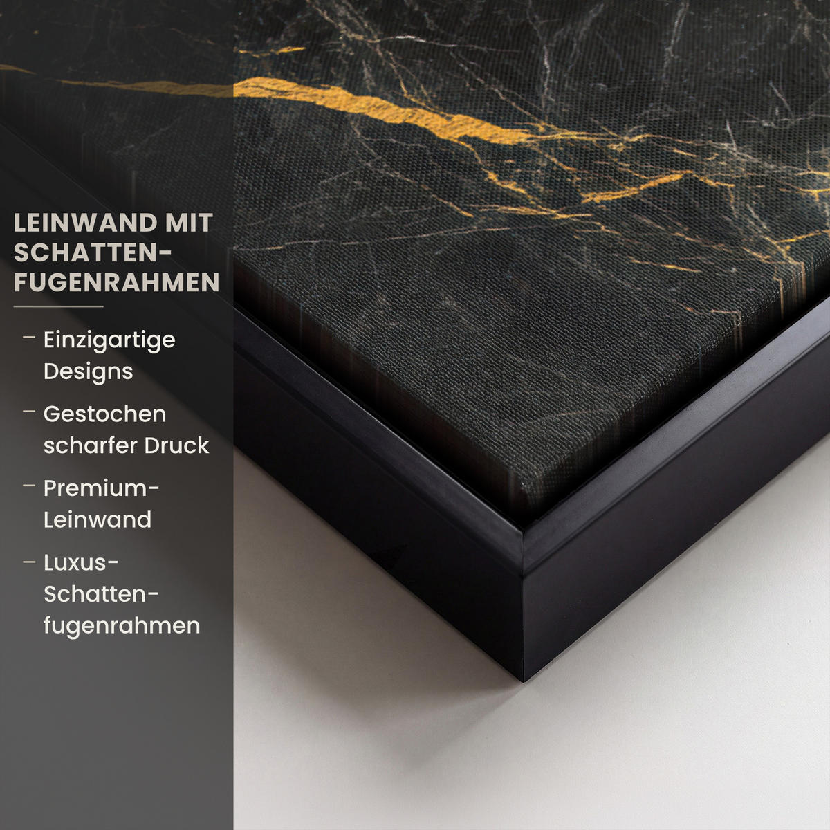 LEINWAND Bilder mit Rahmen - Weltkarte - Gold - Marmor - 70x50 - Goldfarben, Textil (70/50cm) - MuchoWow