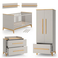 KINDERZIMMER-SET Malia Cashmere-Eiche 5 Teile - Kaschmir/Eichefarben, Holzwerkstoff (108/98/70cm) - VitaliSpa