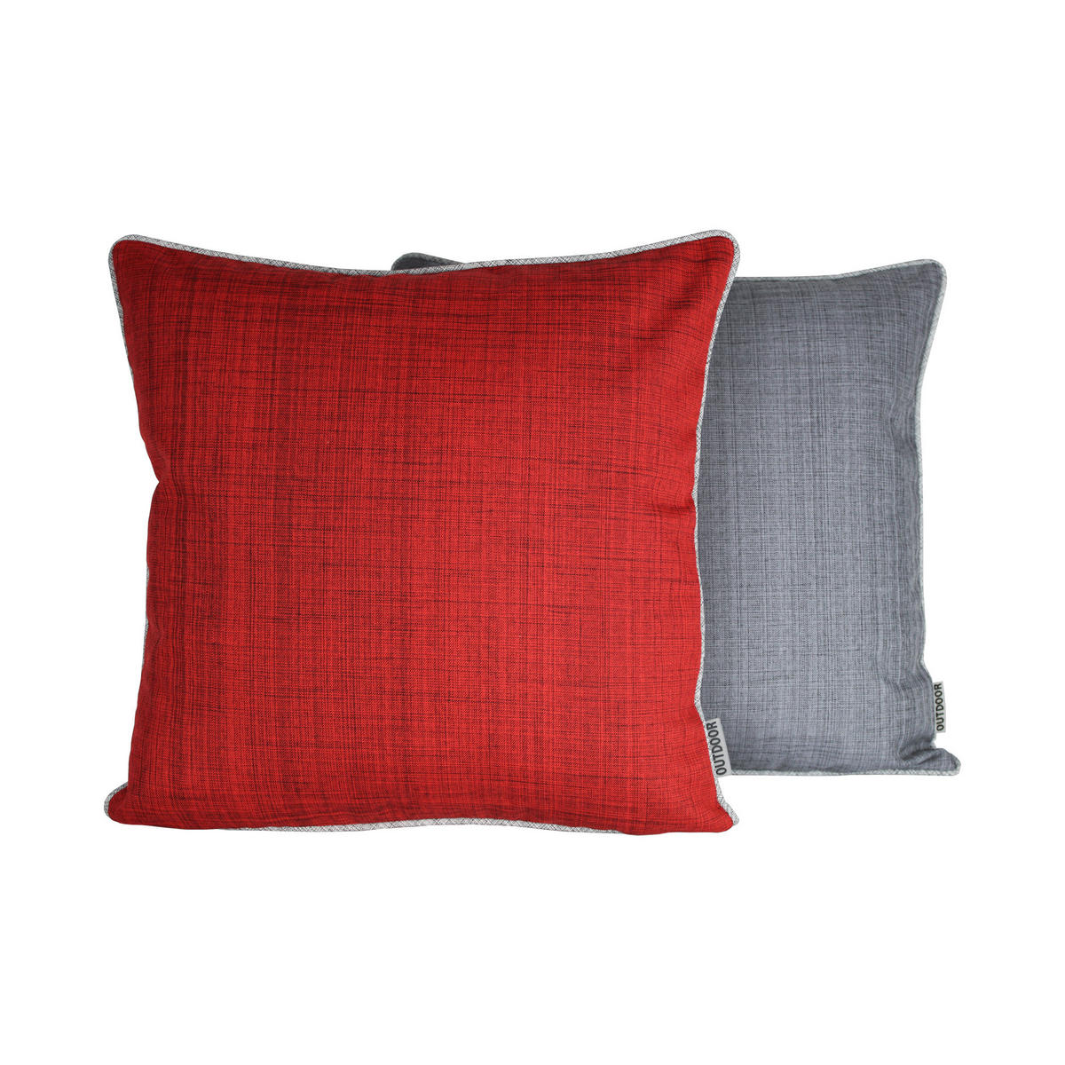 KISSENBEZUG Outdoor meliert 40x40 cm Rot - Rot, Textil (40/40cm) - TiborTex