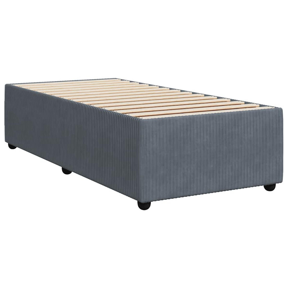 BOXSPRINGBETT 100/200 Cm Grau Samt - Grau, Textil (100/200cm) - vidaXL