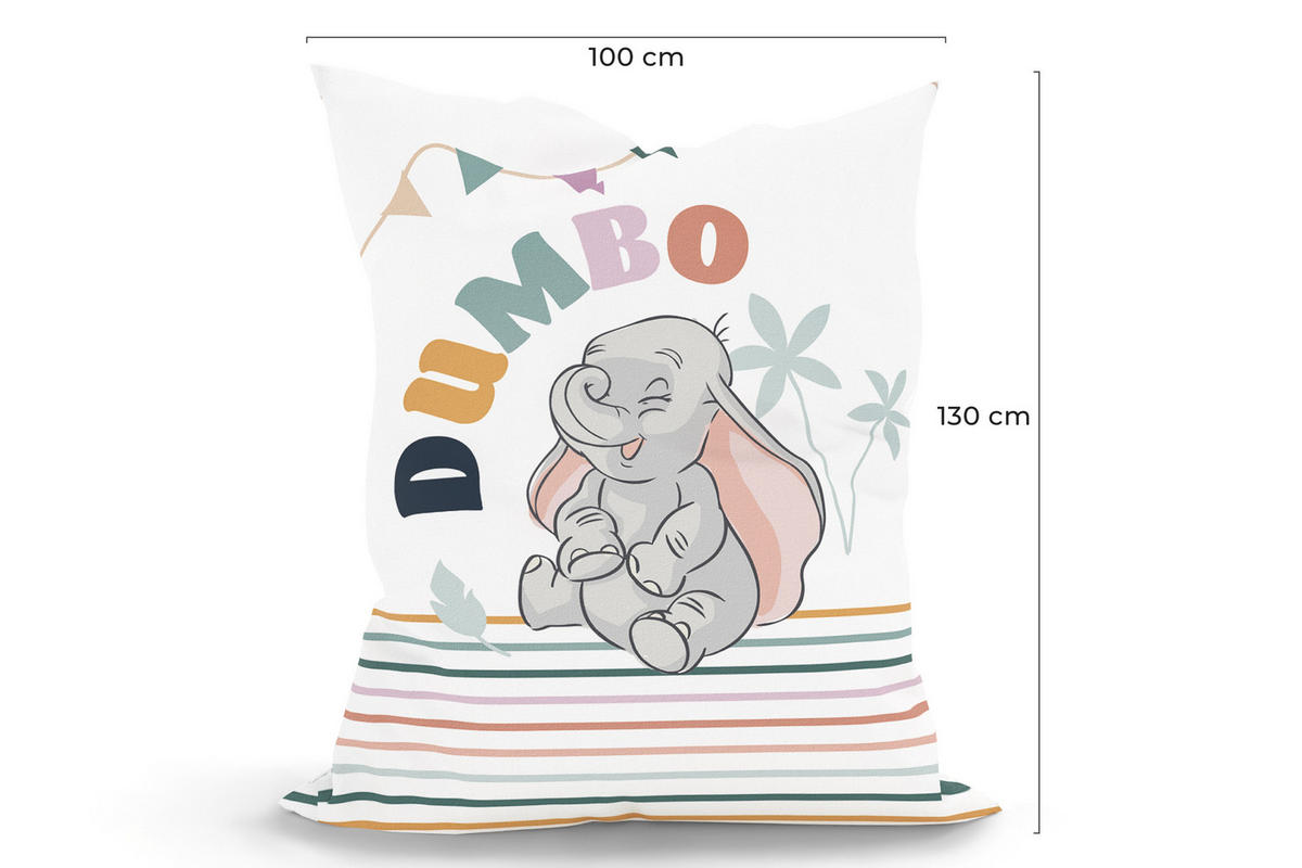 KINDER-SITZSACK - Dumbo - Multicolor/Weiß, Textil (100/25/135cm) - Green Bean