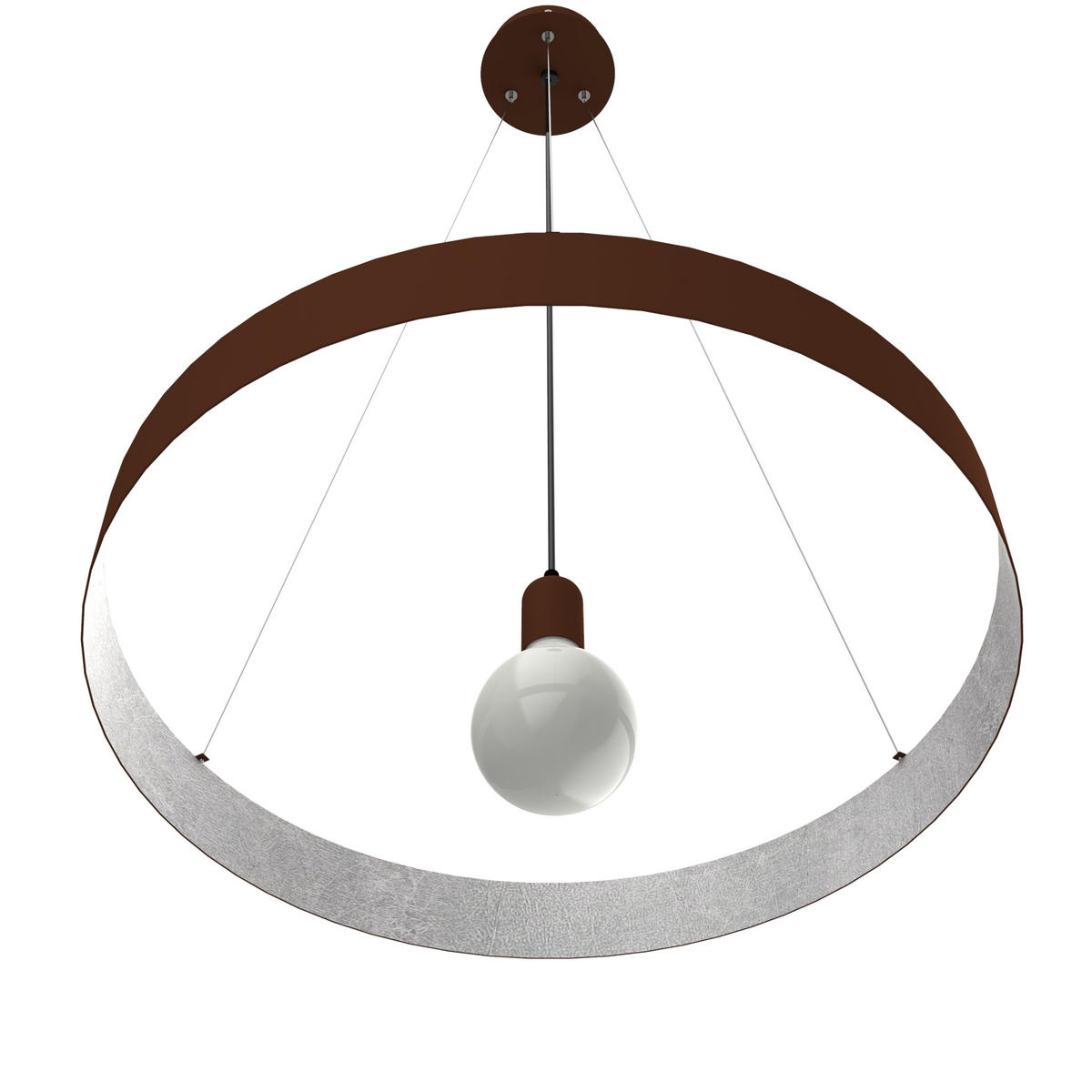 HÄNGELEUCHTE - Braun, Metall (60/60/6cm) - Lumicom