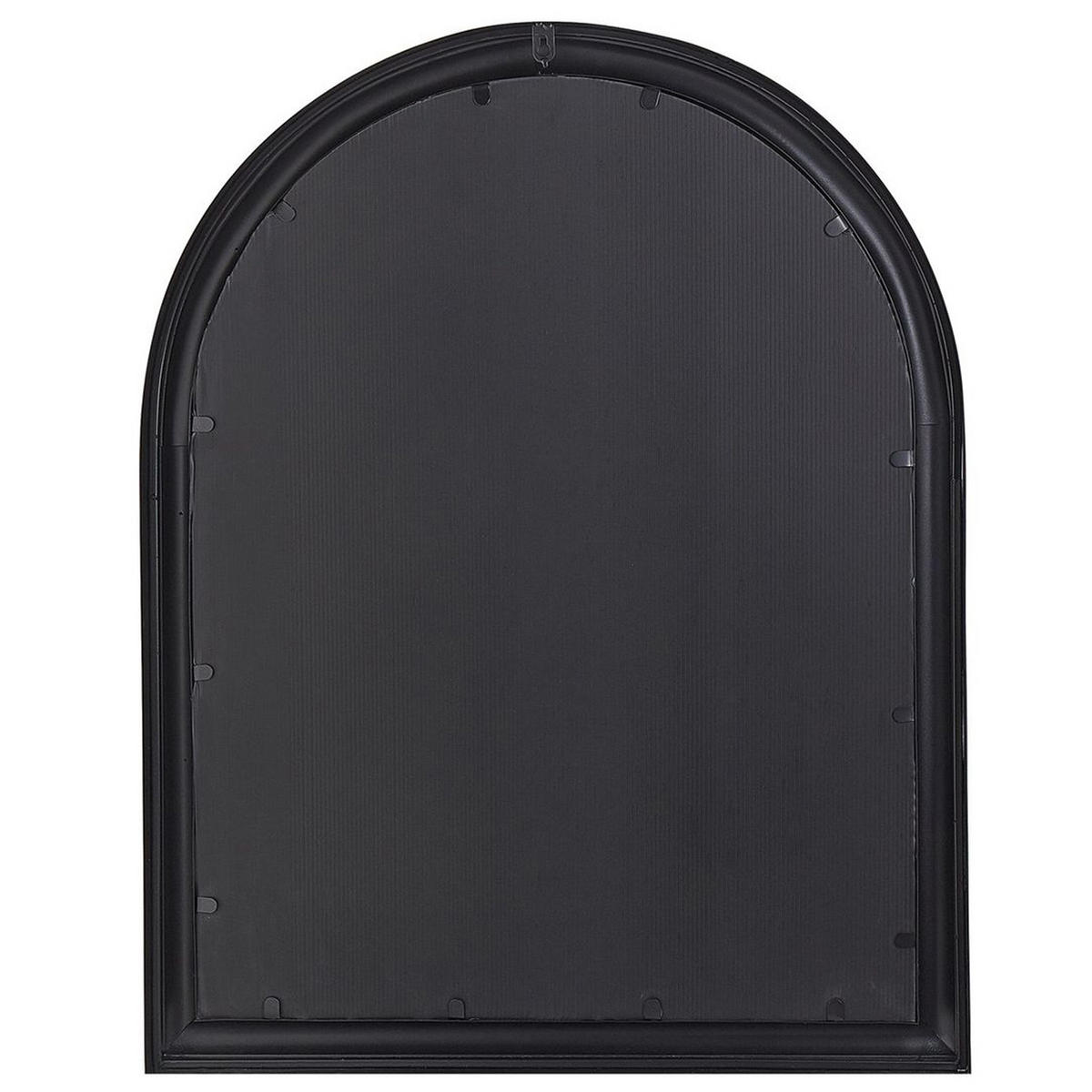 WANDSPIEGEL schwarz Fensteroptik 69/89 cm Embry - Schwarz, Metall (69/89/5cm) - Beliani