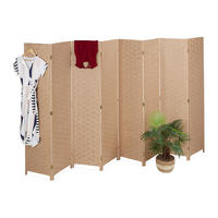 PARAVENT - Hellbraun, Holz/Papier (320/170/2cm) - Relaxdays