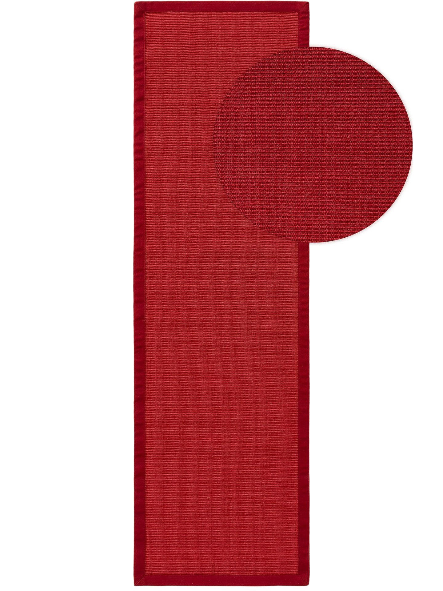 TEPPICH Sisal Sana Rot - Rot, Naturmaterialien (70/1cm) - KUNSTLOFT