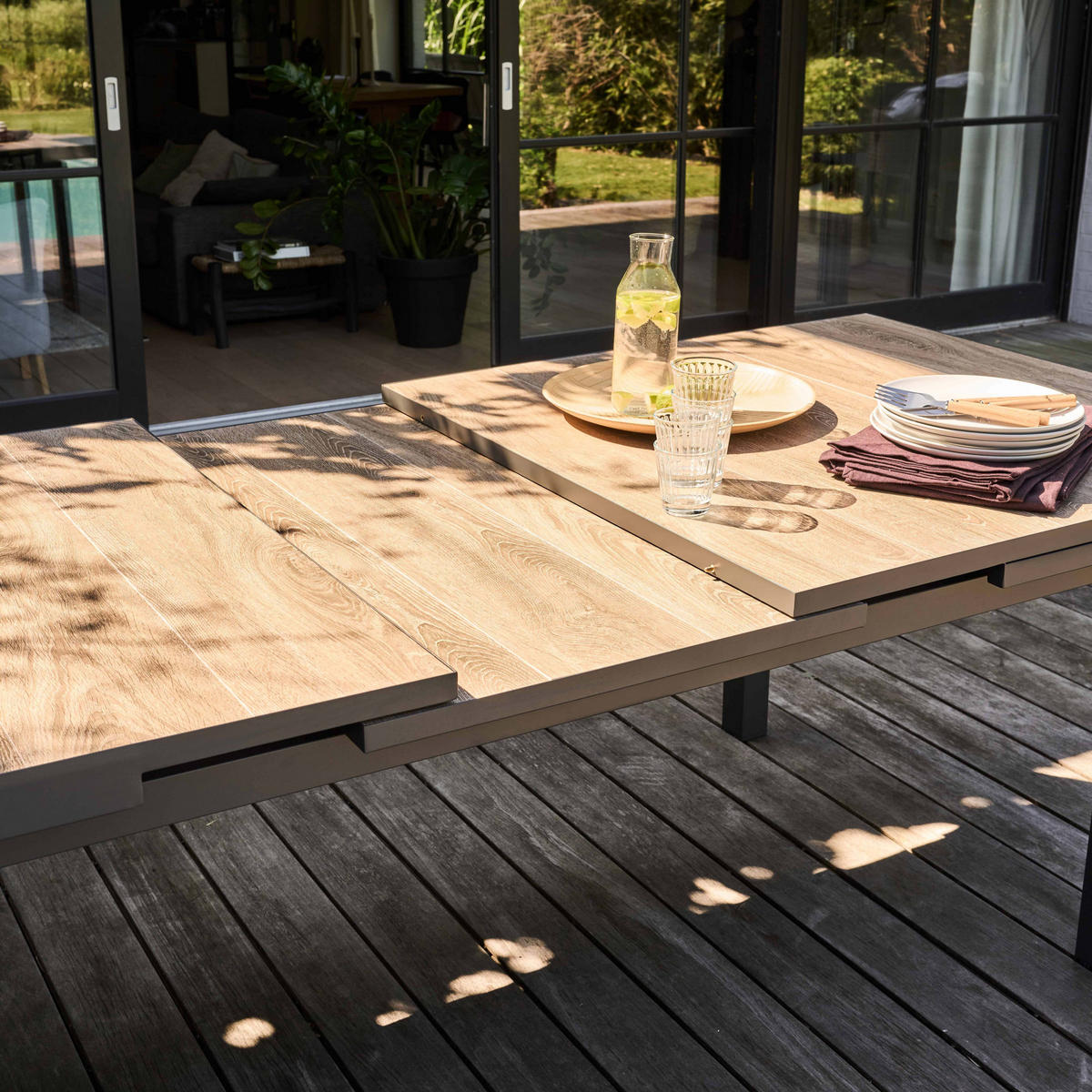GARTENSET 11-tlg., Braun/Grau - Grau, Metall - Oviala