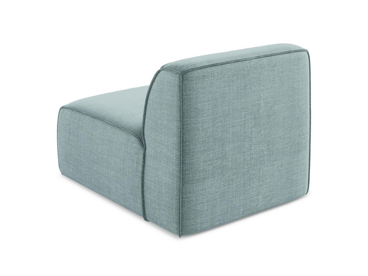 SOFAELEMENT Strukturstoff Blau - Pastellblau/Schwarz, Holzwerkstoff/Kunststoff (80/70/102cm) - Makamii