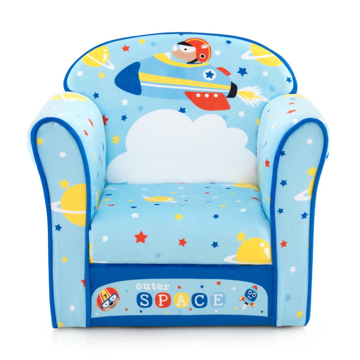 KINDERSOFA 54cm Blau - Blau, Holz (40/54/50cm) - COSTWAY