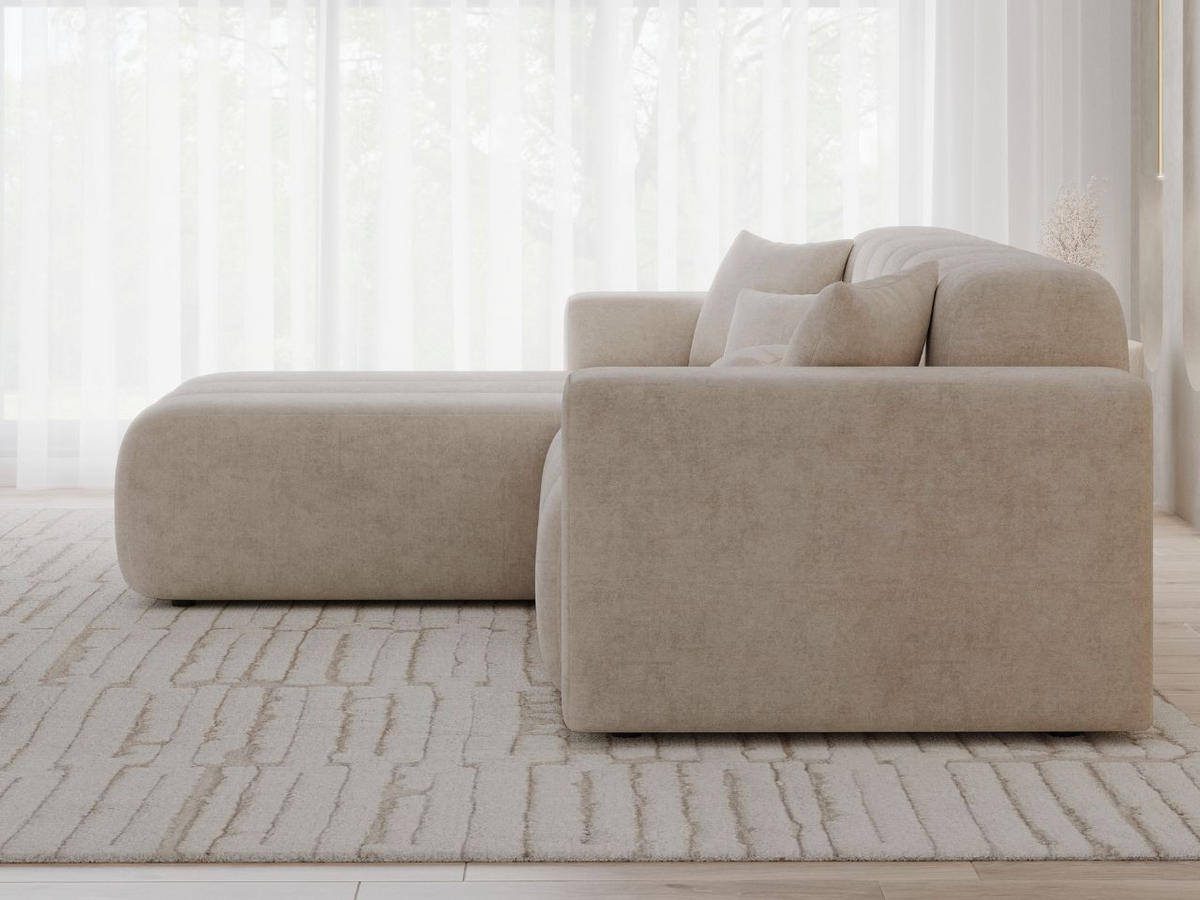 ECKSOFA Nork Beige Links - Beige, Holz/Textil (180/265cm) - Graingold