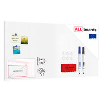 MAGNETPLATTE rahmenloses SLIMboard - Magnetisches trocken abwischbares Whiteboard 120x60 cm - Weiß, Metall (120/60/0.3cm) - ALLboards
