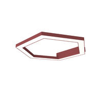 LED-DECKENLEUCHTE - Rot, Metall (1.6/3/40cm) - Lumicom