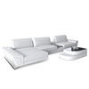 LEDERSOFA Bari L - Weiß, Leder (197/369cm) - Sofa Dreams